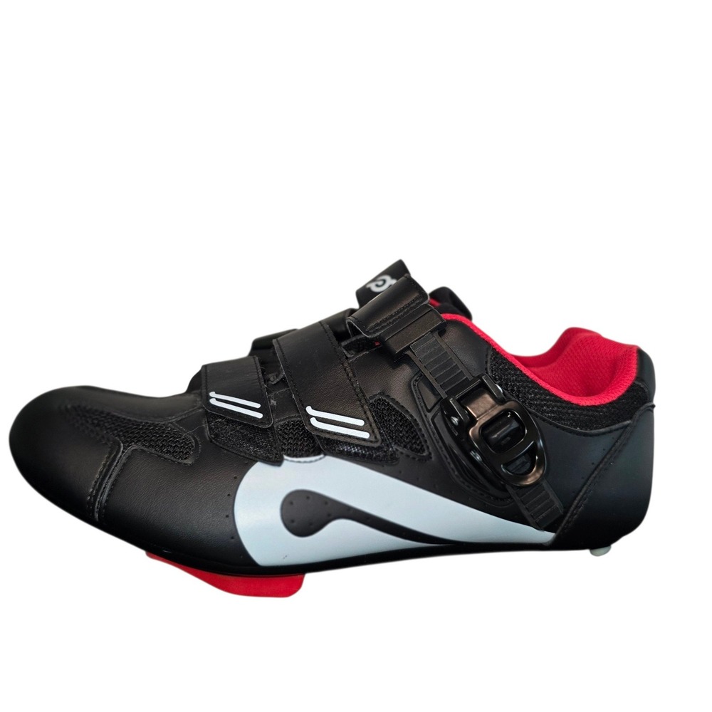 Peloton Cycling Shoes Black Red Size 42 With Delta Cleats Indoor Spin Bike